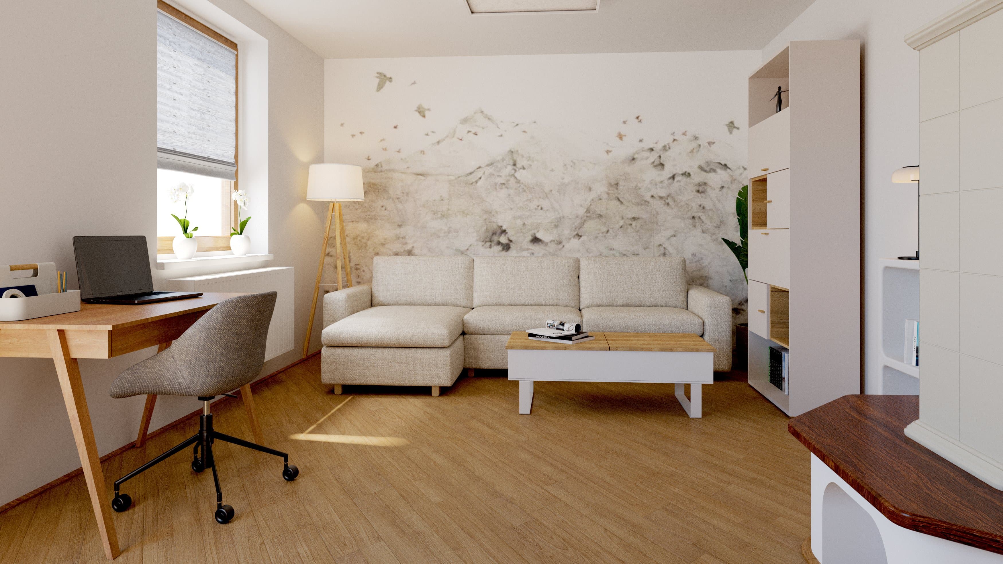 Wohnzimmer Tapette - virtuelle Raumgestaltung